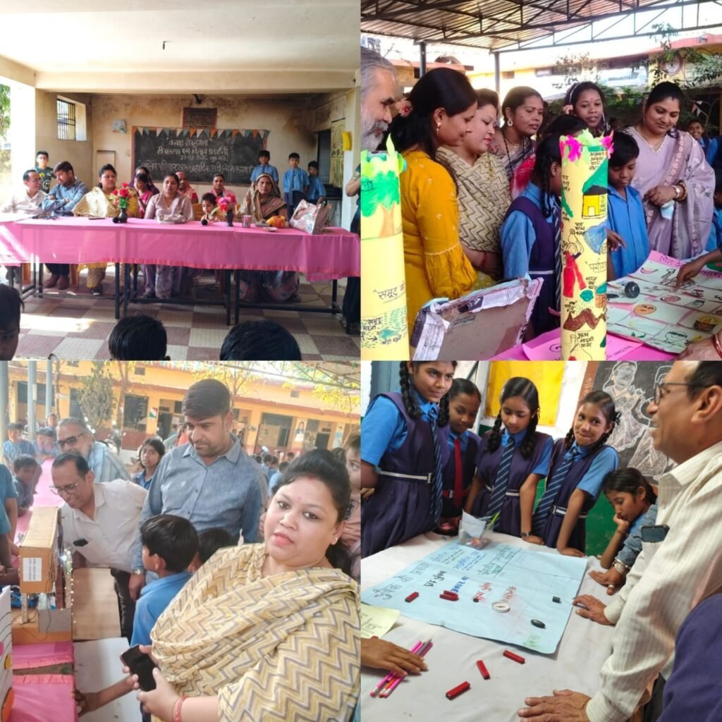 ररूहाराम वर्मा प्राथमिक विद्यालय नेवरा क्रमांक 1 में संकुल स्तरीय प्रदर्शनी रानी सौरभ जैन की आतिथ्य में छात्रों ने दिखाया हुनर 6 विज्ञान मेला