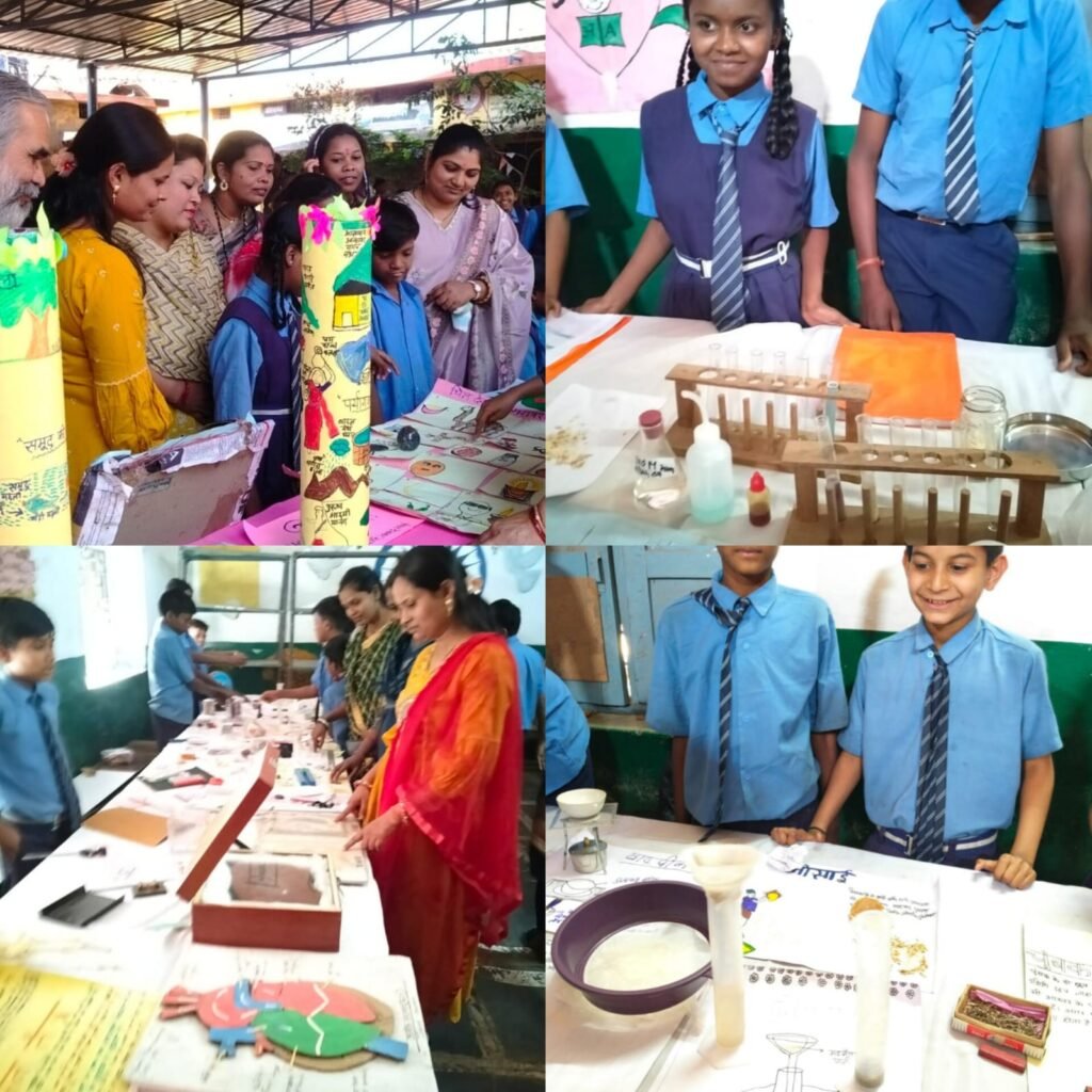 ररूहाराम वर्मा प्राथमिक विद्यालय नेवरा क्रमांक 1 में संकुल स्तरीय प्रदर्शनी रानी सौरभ जैन की आतिथ्य में छात्रों ने दिखाया हुनर 7 विज्ञान मेला
