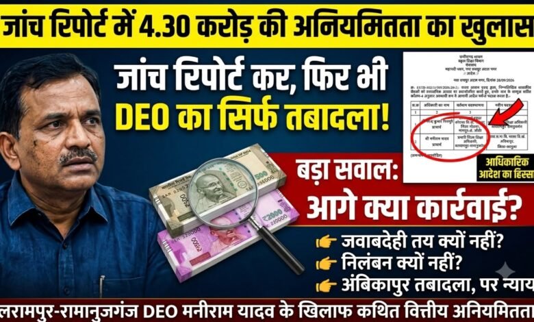 DEO तबादला मामला मे उठ रहे बडे सवाल 4.30 करोड़ की वित्तीय अनियमितता के बाद केवल स्थानांतरण 5 IMG 20260929 WA0013 - IMG 20260929 WA0013