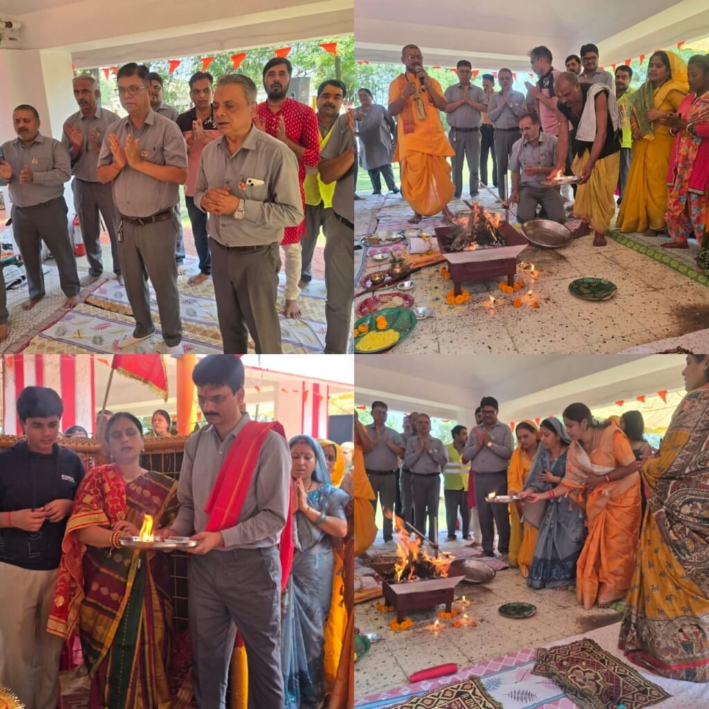 अल्ट्राटेक बैकुंठ मे बालिकाओं ने जवारा बोही तो अधिकारियों ने बाना थाम किया जवारा विसर्जन 16 अल्ट्राटेक