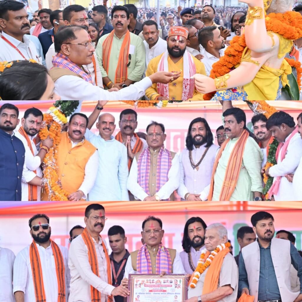 बीरगांव में भगवान विश्वकर्मा पूजा एवं किसान-मजदूर सम्मान समारोह में शामिल हुए मुख्यमंत्री श्री साय 4 रायपुर